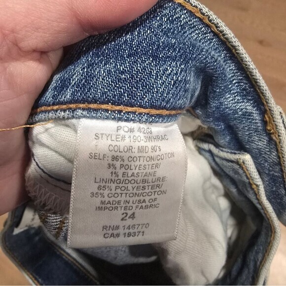 Re/Done Comfort Stretch High Rise Ankle Crop Wash Mid 90's - Picture 4 of 6